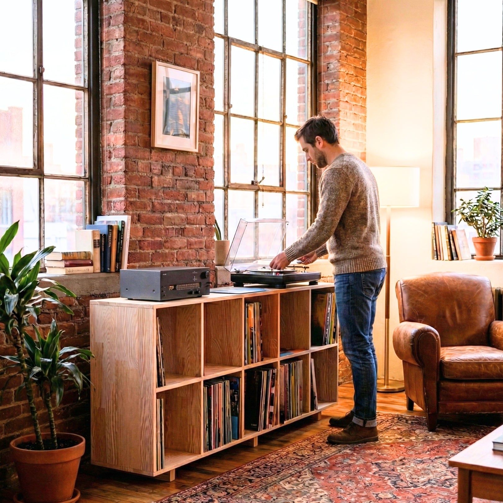 3-Tier Record Storage & Bookshelf