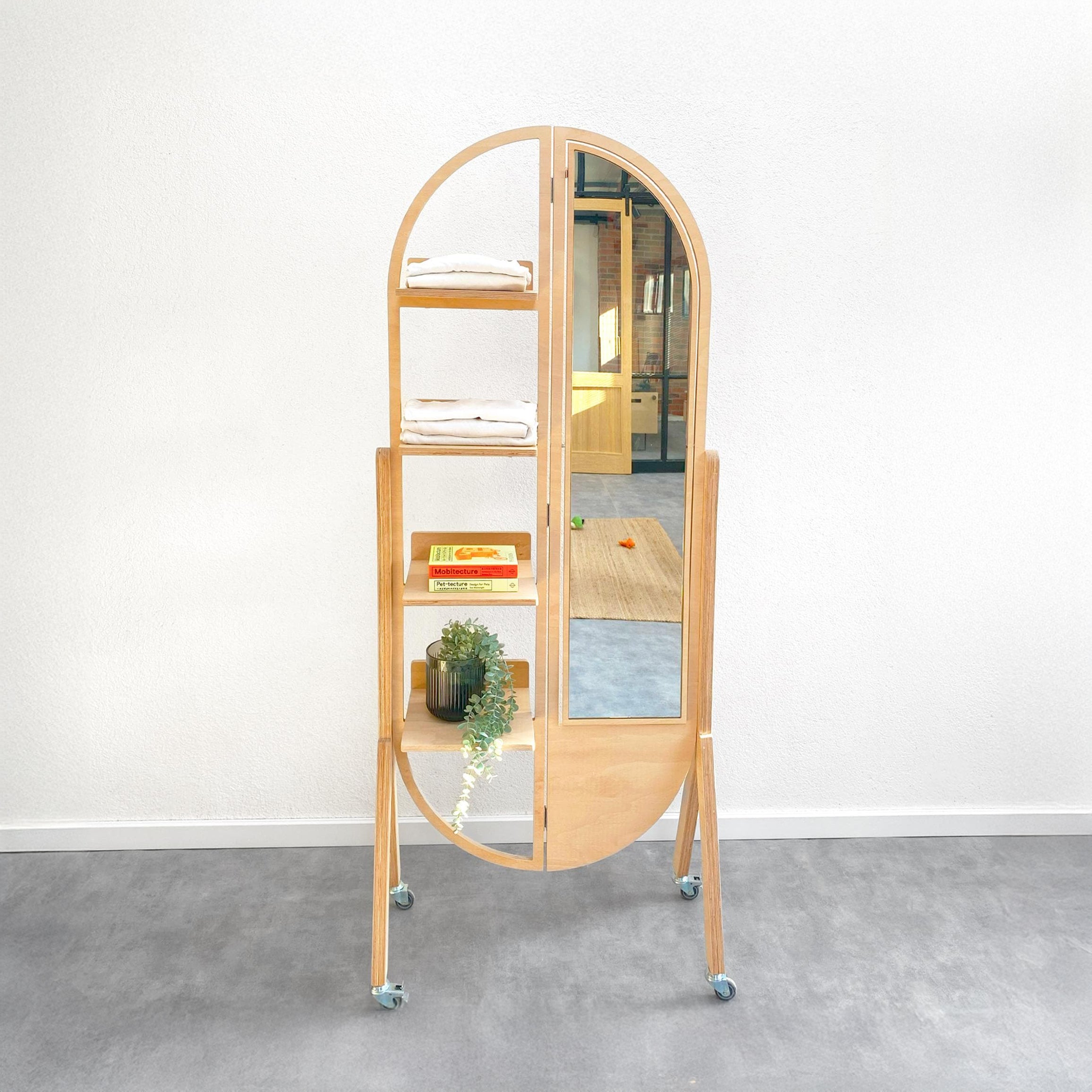 Display Stand with Mirror