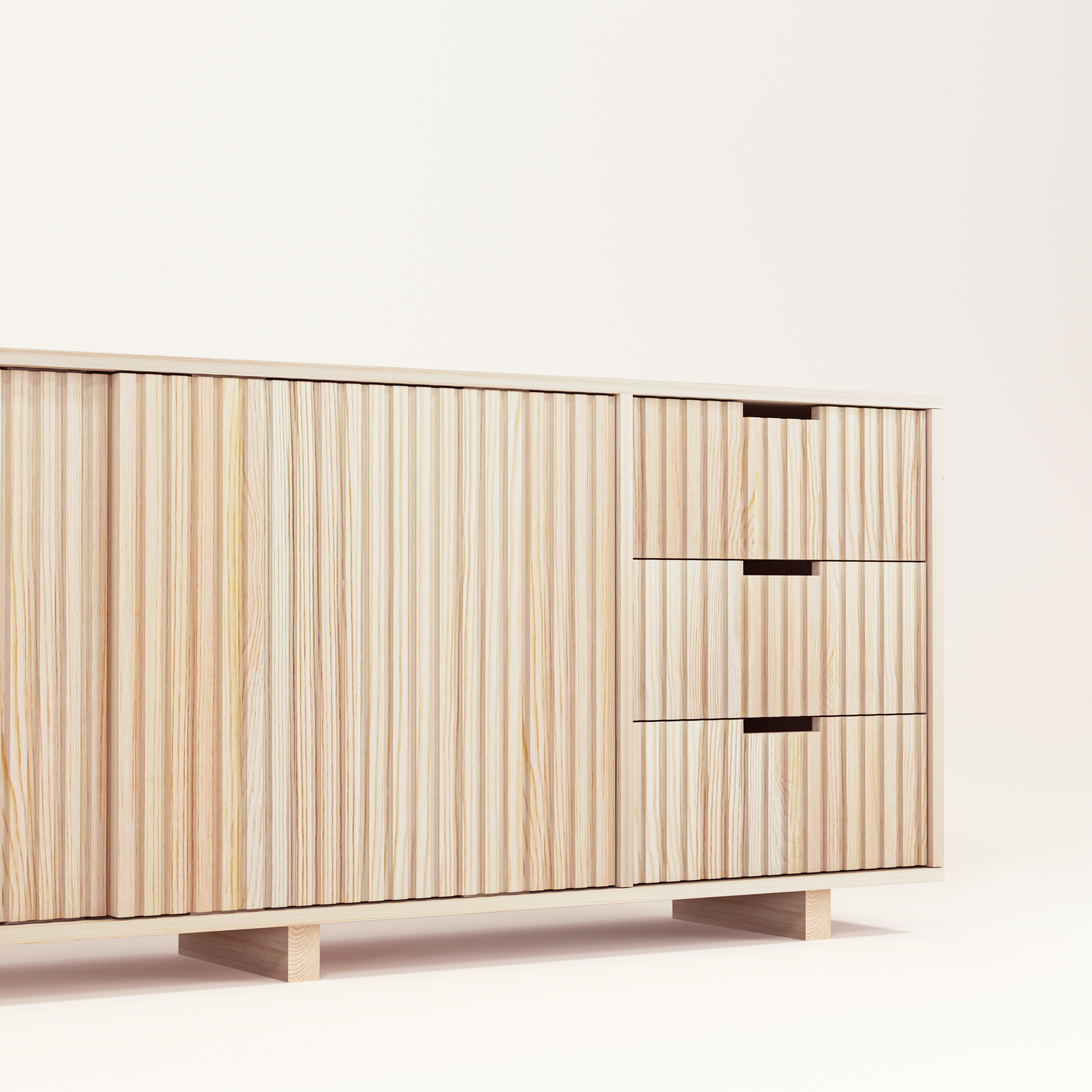Solid Wood Drawer Sideboard