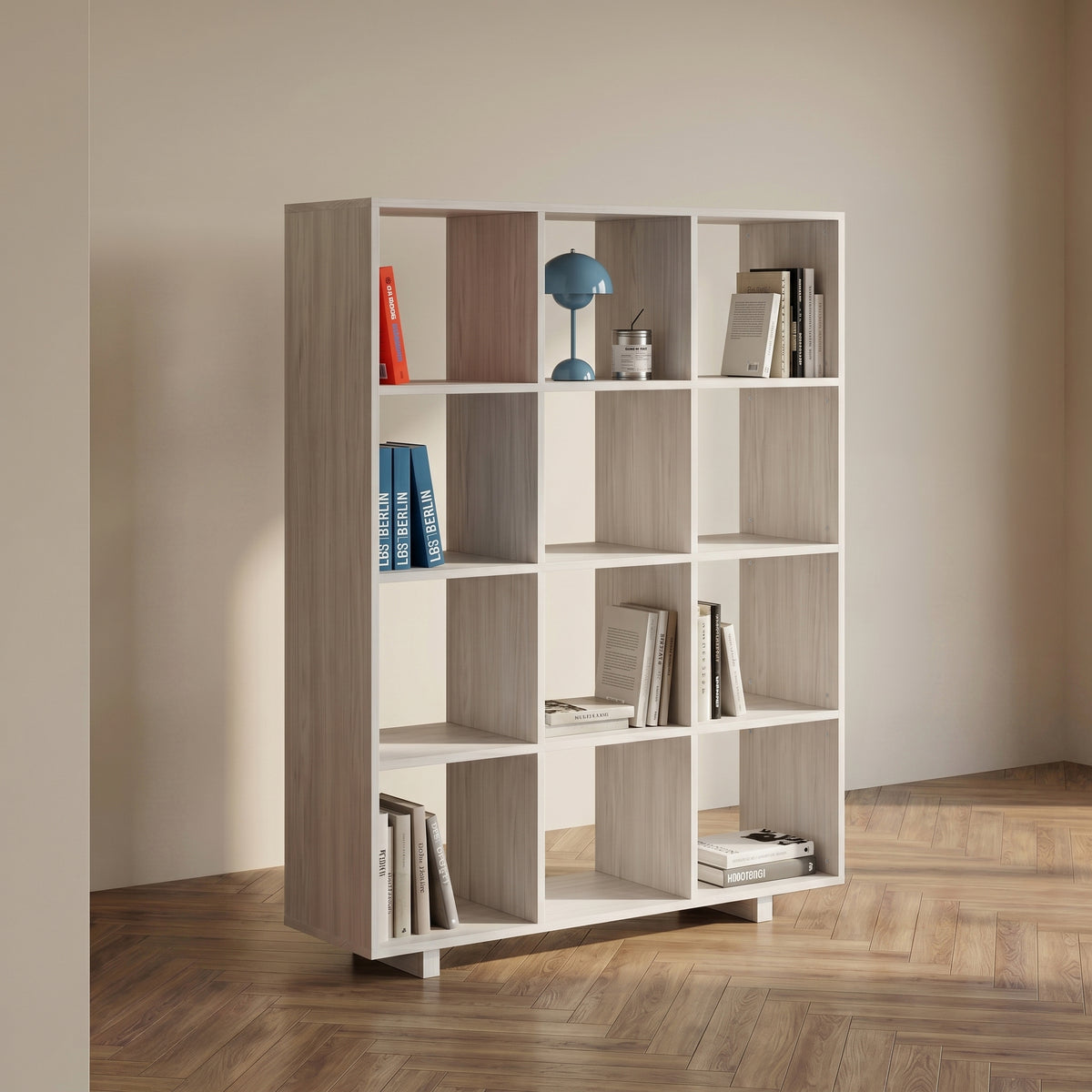 Unità di stoccaggio per dischi e libreria a 3 ripiani