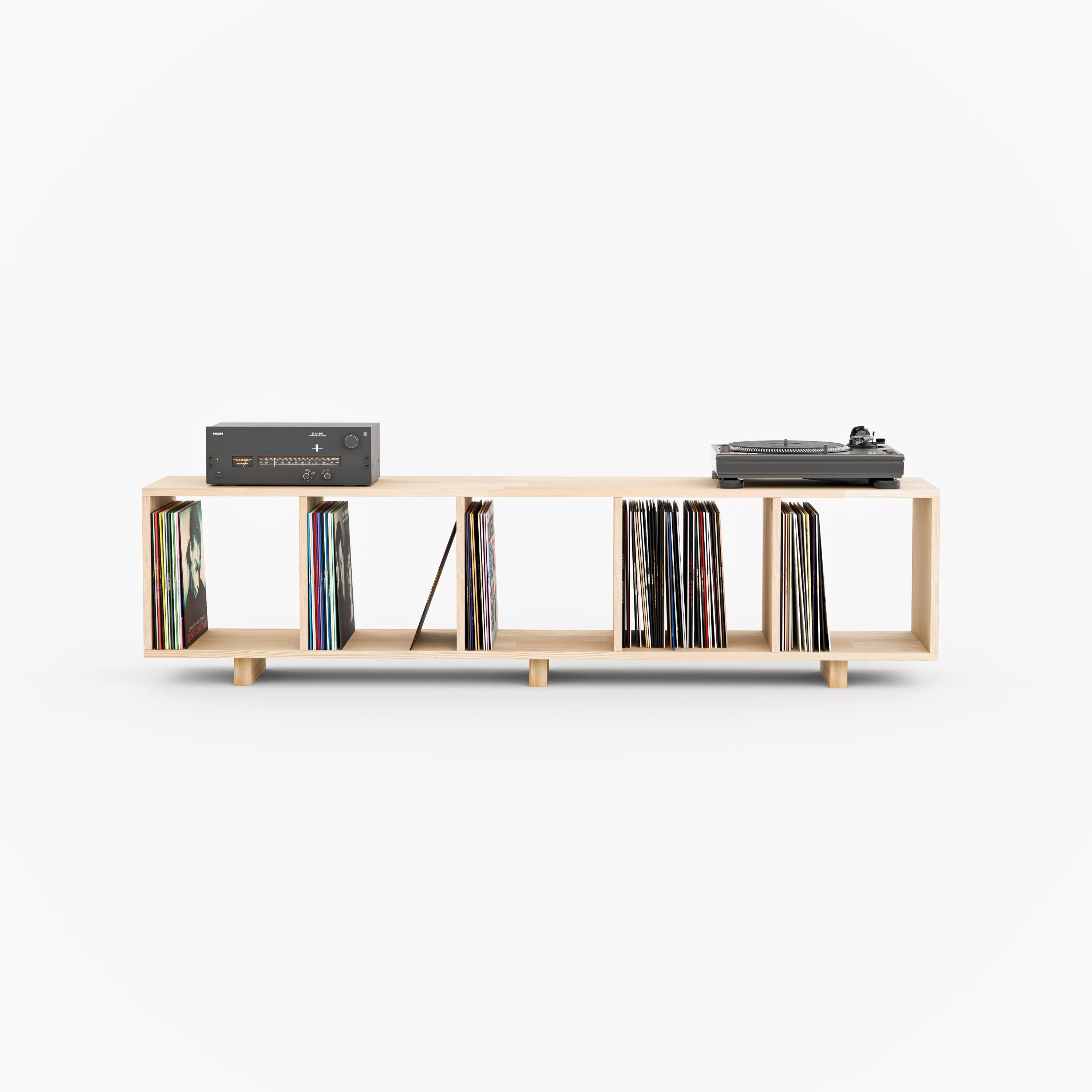 Record Player Stand & Open Low Bookshelf
