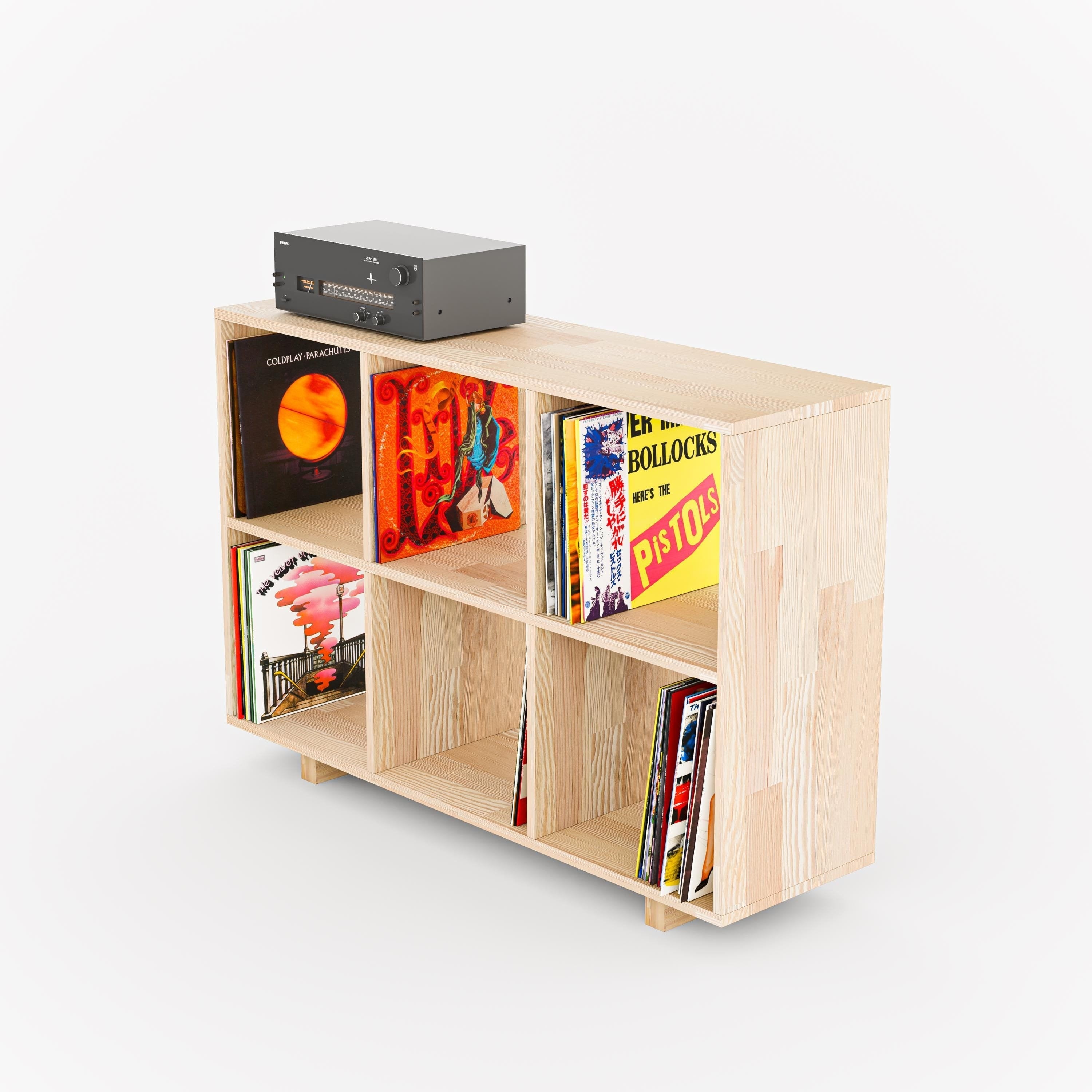 3-Tier Record Storage & Bookshelf