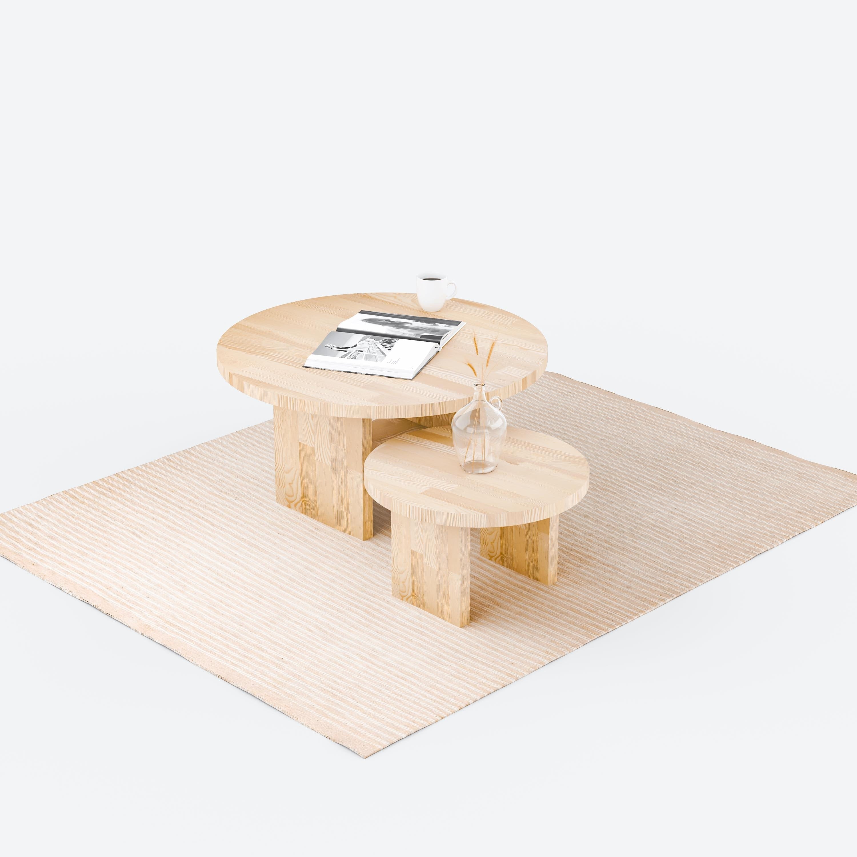 Round Coffee Table (With Shelf)