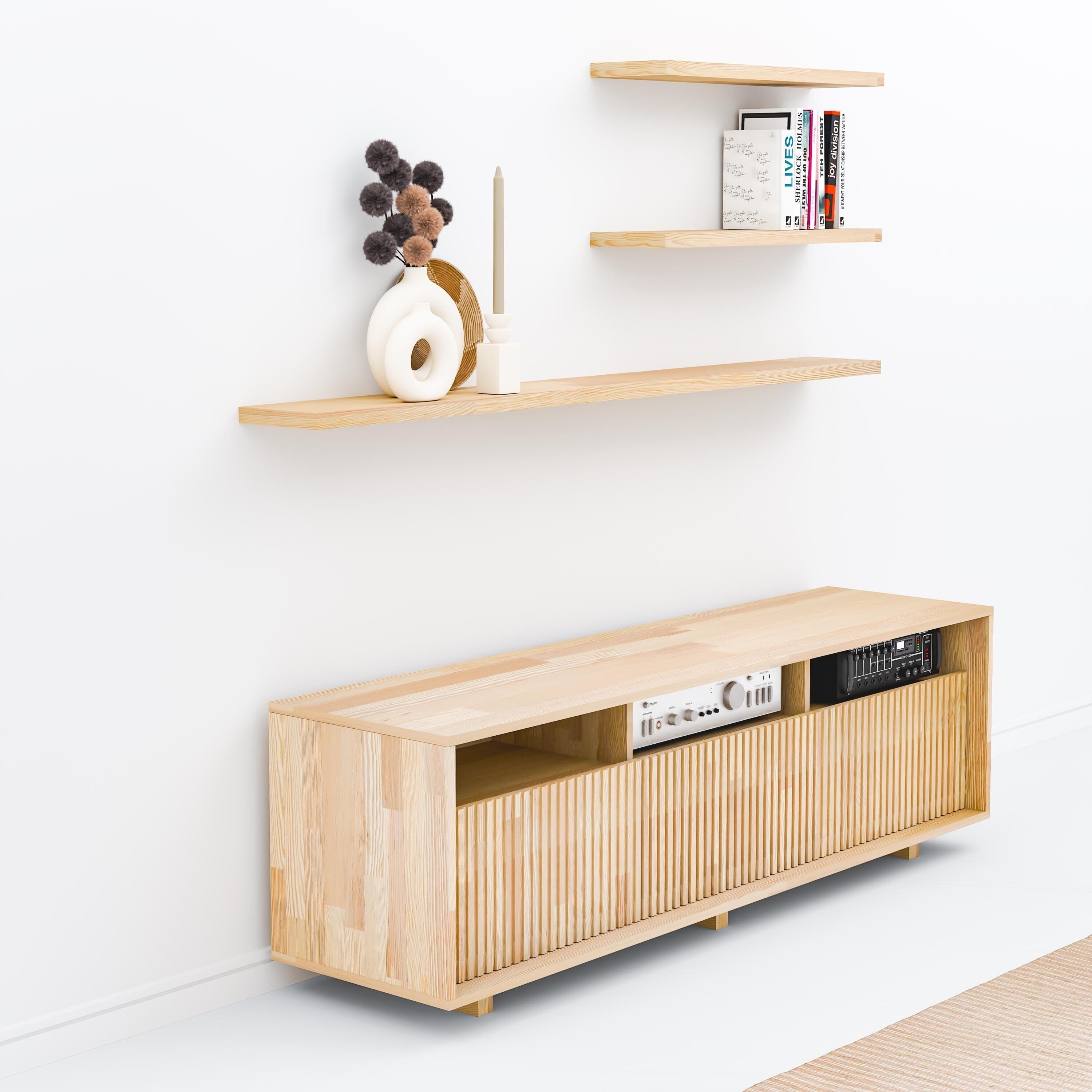 Solid Wood Floating Shelf, Wall Mounted Shelf
