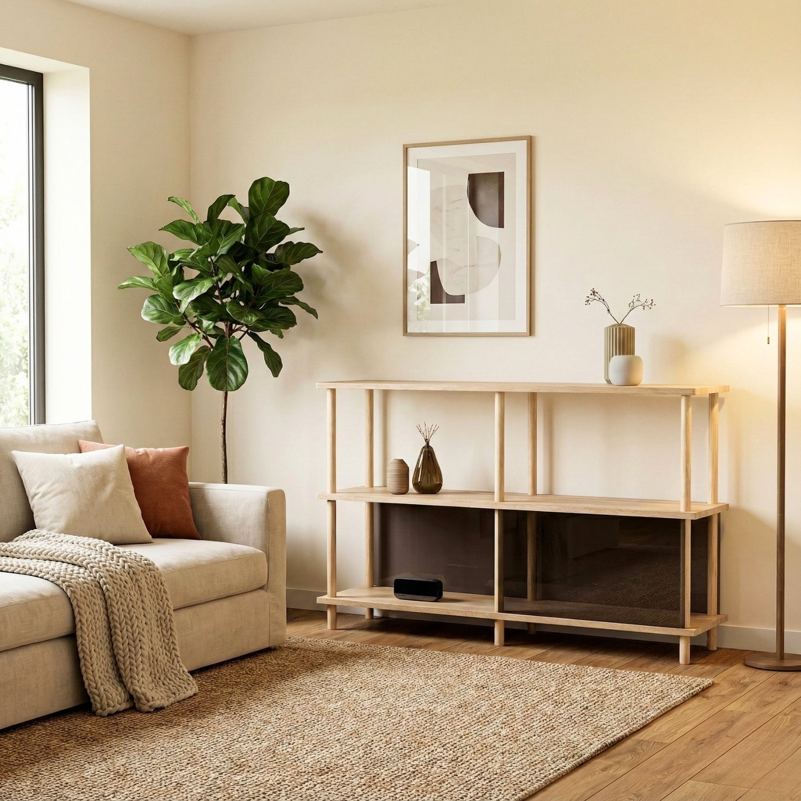 3-Tier Plexiglass Shelving Unit