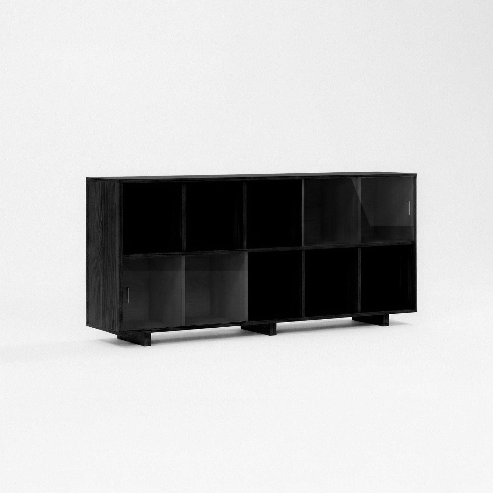Support pour platine vinyle et étagère basse ouverte