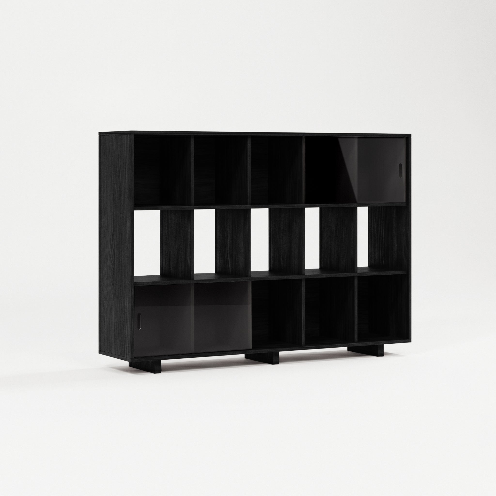 Support pour platine vinyle et étagère basse ouverte