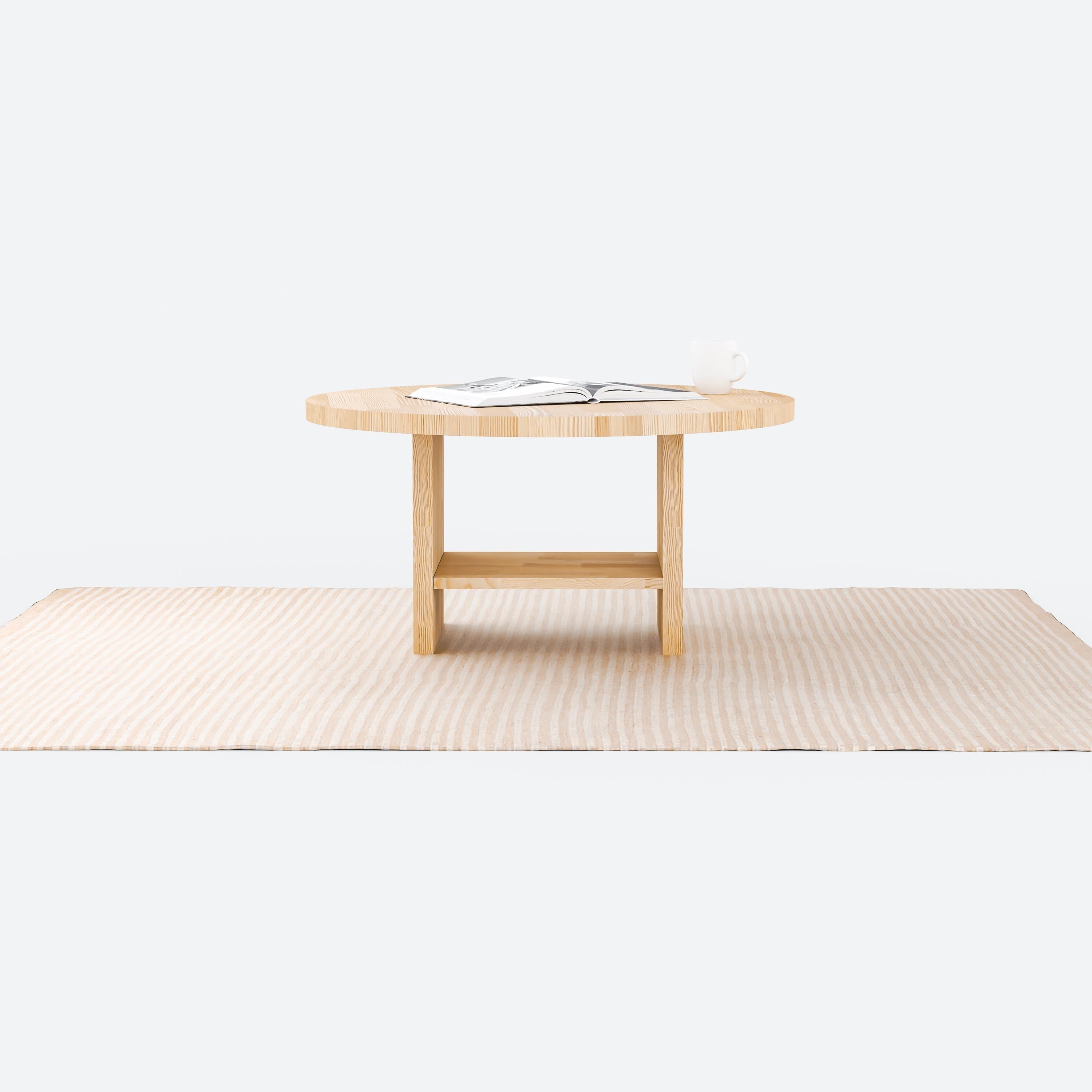 Round Coffee Table (With Shelf)