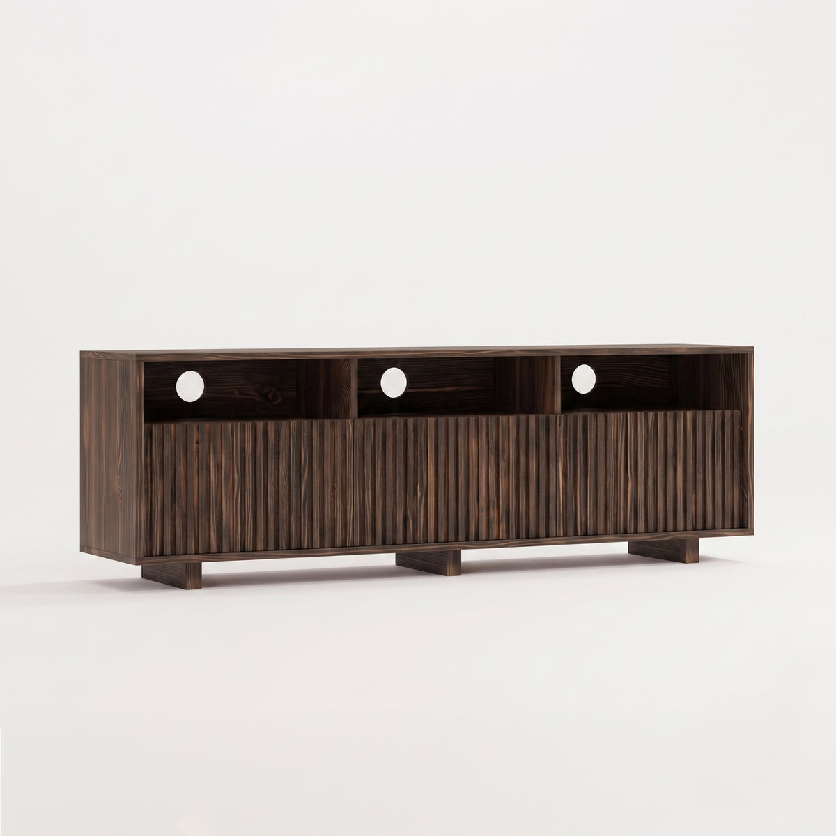 Meuble TV et console multimédia en bois massif M7
