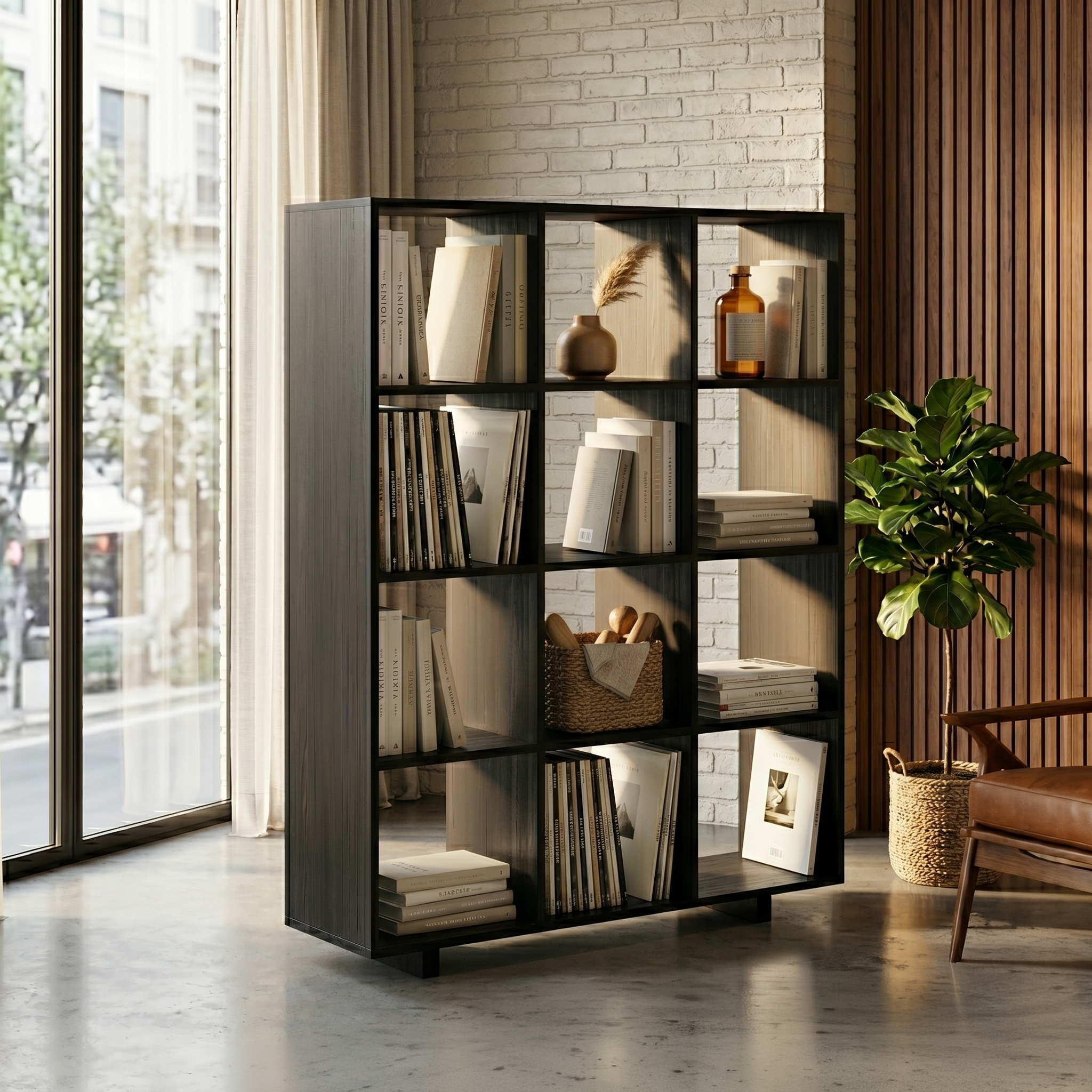 3-stufiges Schallplattenlager &amp; Bücherregal